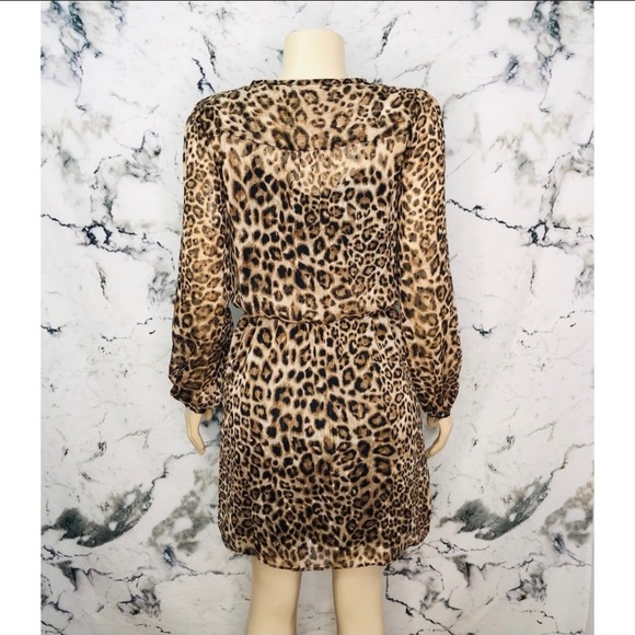 White House Black Market Leopard Blouson Dress - Picture 5 of 7